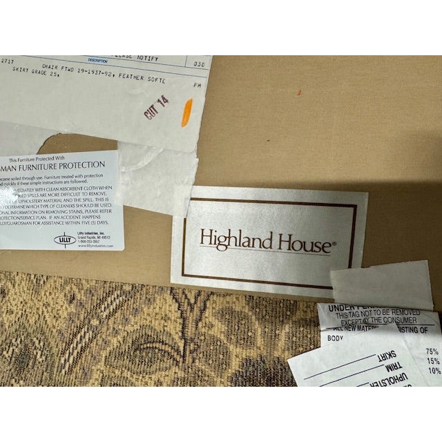 Tan Highland House Upholstered Chair (Vintage) For Sale - Image 8 of 11