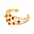Cleopatra Gold & Carnelian Stone Cuff Chunky Bracelet For Sale - Image 9 of 9