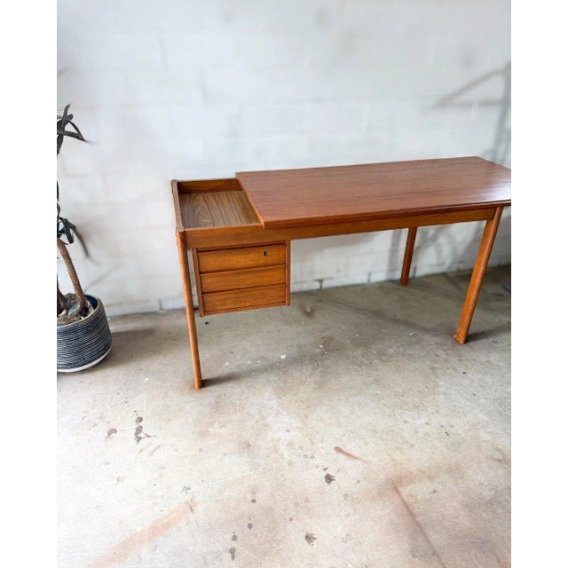 Mid-Century Modern Vintage Danish Teak Desk by Løvig For Sale - Image 3 of 5
