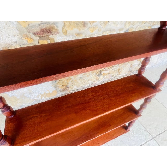 Rustic French Mahogany Five-Tier Bookcase For Sale - Image 3 of 18