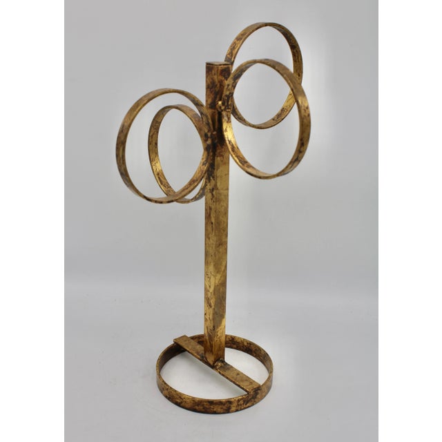 Mid Century Italian Golden Gilt Metal Hand Towel Rack For Sale In Tulsa - Image 6 of 10