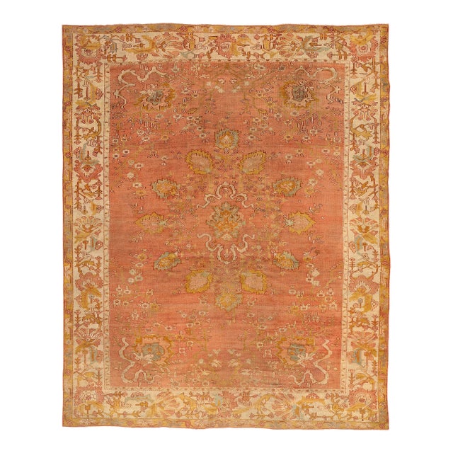 Late 19th Century Turkish Oushak Rug - 10'00 X 12'05 For Sale