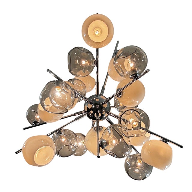 Transparent 21st Century Bicroma Sputnik Chandelier by Fabio LTD For Sale - Image 8 of 8