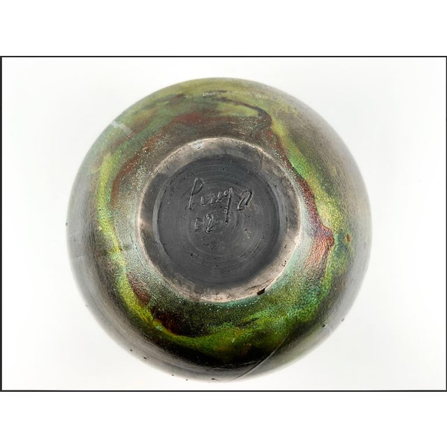 1970s Japanese-Style 20th Century Raku Pot, Signed "Perry" For Sale - Image 5 of 6