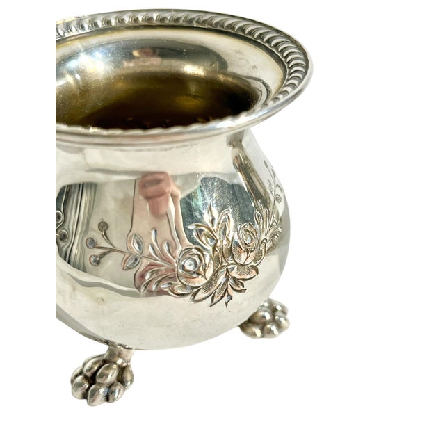 Metal Pair Silver Plate Hand Chased Matchstick Holders For Sale - Image 7 of 12