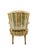 Vintage Neoclassical Striped Seat Armchair For Sale - Image 4 of 15