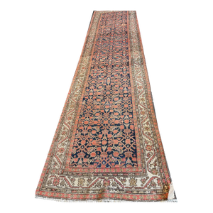 An Antique Genuine Persian Hallway Malayer Runner Rug
