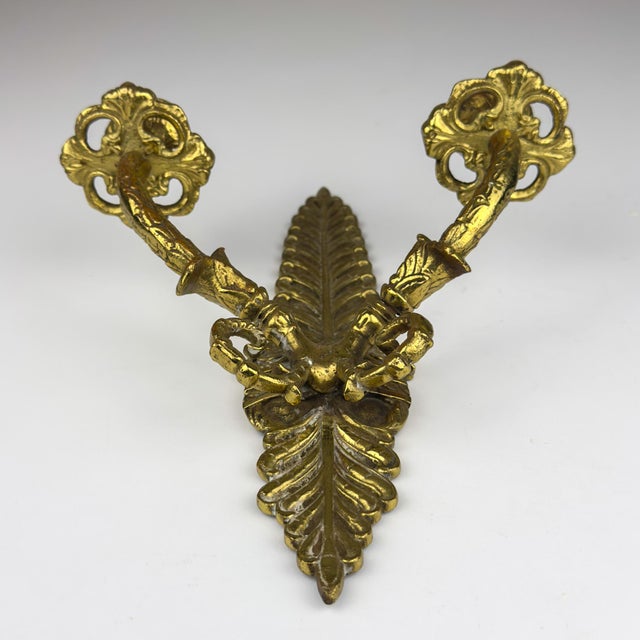 Antique Empire Bronze Wall Candle Sconce, Italy, Late 19th Century For Sale - Image 9 of 18