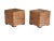 Vintage British Colonial Rattan Cube End Tables, Architectural Form | Pair For Sale - Image 11 of 12