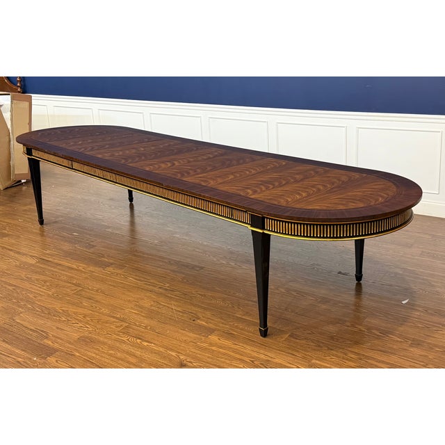 Century Traditional Regency Style Oval Mahogany Dining Table For Sale - Image 10 of 18