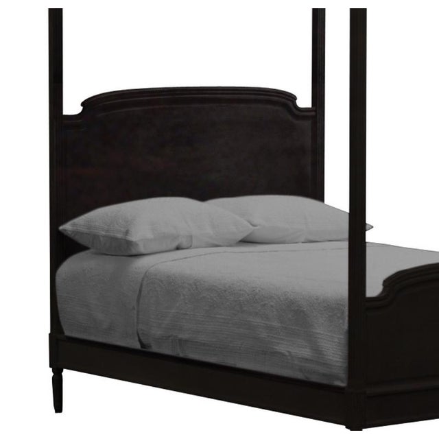 Madeline 4 Poster  Canopy Bed  in King Size Black  Walnut 