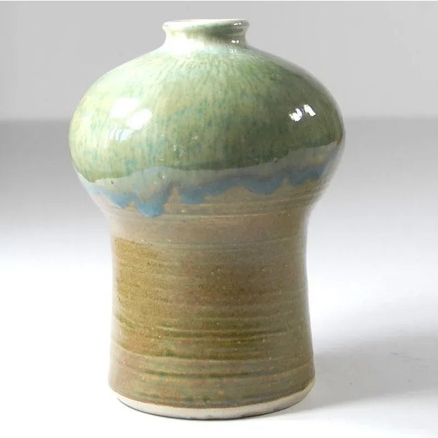 Mid-Century Modern Drip Glaze Ceramic Vase, 1970s For Sale - Image 3 of 8