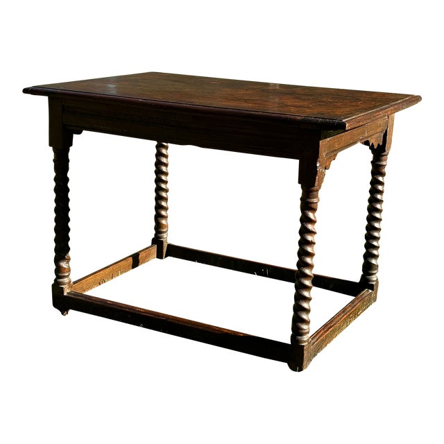 17th Century Charles II Oak Side Table For Sale