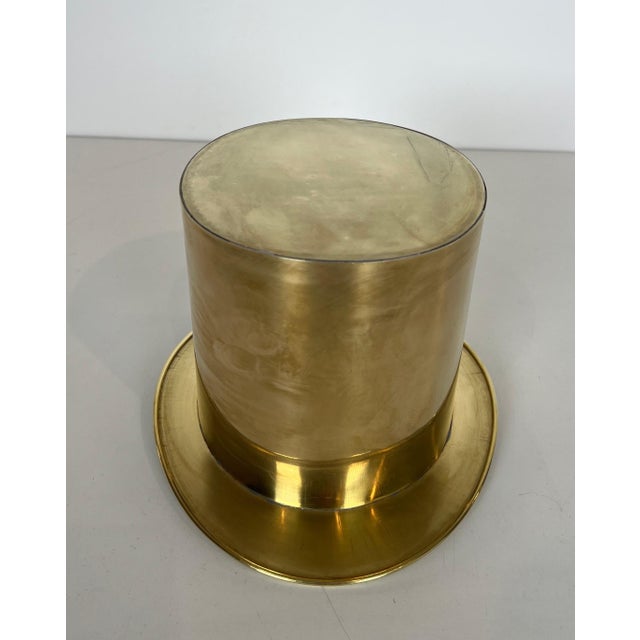 1920s Top Hat Brass Champagne Bucket For Sale - Image 11 of 12