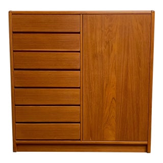 1980s Danish Modern Style Teak Wardrobe For Sale