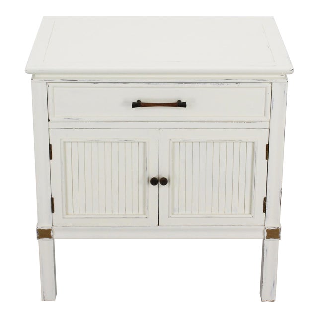 Vintage Mid Century Cream Painted Nightstand Chairish