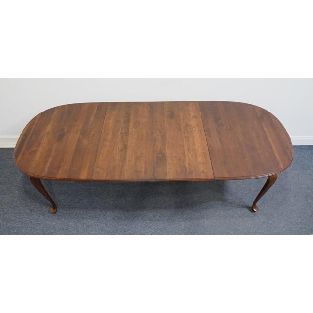 Late 20th Century Ethan Allen Georgian Court Collection Solid Cherry Traditional Style 96" Dining Table 11-6094 For Sale - Image 5 of 12
