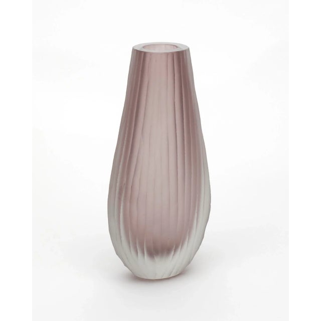 Amethyst Murano Glass Trio of Vases in the Manner of Tobia Scarpa For Sale - Image 8 of 11
