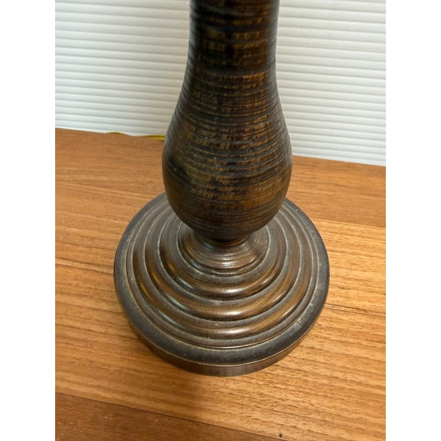 Tropical Palm Tree Table Lamp With Beaded Shade For Sale - Image 12 of 12