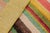 Textile Vintage Zeki Müren Rug With Polychromatic Geometric Stripes From Rug & Kilim For Sale - Image 7 of 7