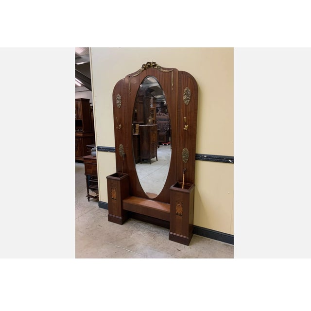 1910s Antique Art Nouveau Wardrobe, 1910 For Sale - Image 5 of 10