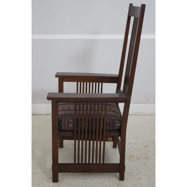 Mission Set of 6 Stickley Mission Oak Dining Chairs For Sale - Image 3 of 18