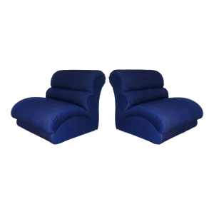 Modern Biomorphic Lounge Chairs by Weiman, 1980s - A Pair