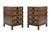 Brown Stacked Bedside Tables in Special Walnut With Burl Wood - a Pair For Sale - Image 8 of 12