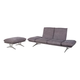 Francis 2-Seater Sofa and Ottoman from Koinor, Set of 2 For Sale