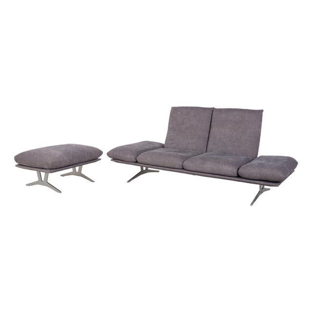Francis 2-Seater Sofa and Ottoman from Koinor, Set of 2 For Sale