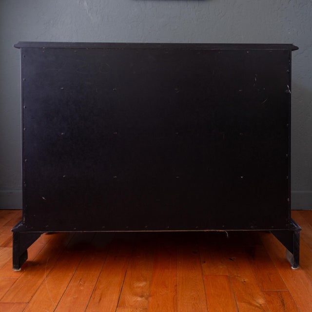 Habersham Black Chinoisere Hand Painted Chest of Drawers | Dresser For Sale - Image 18 of 18