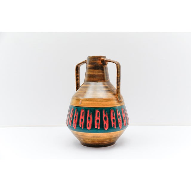 Mid-Century Modern Large German Studio Ceramic Floor Vase by Dümler & Breiden, Höhr, 1960s For Sale - Image 3 of 11