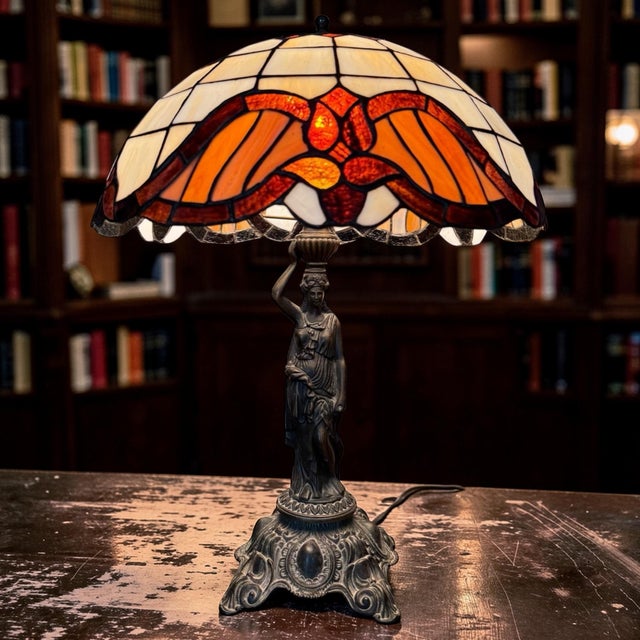 Tiffany Style Lamp from Honsel Leuchten, 1930 For Sale - Image 6 of 6