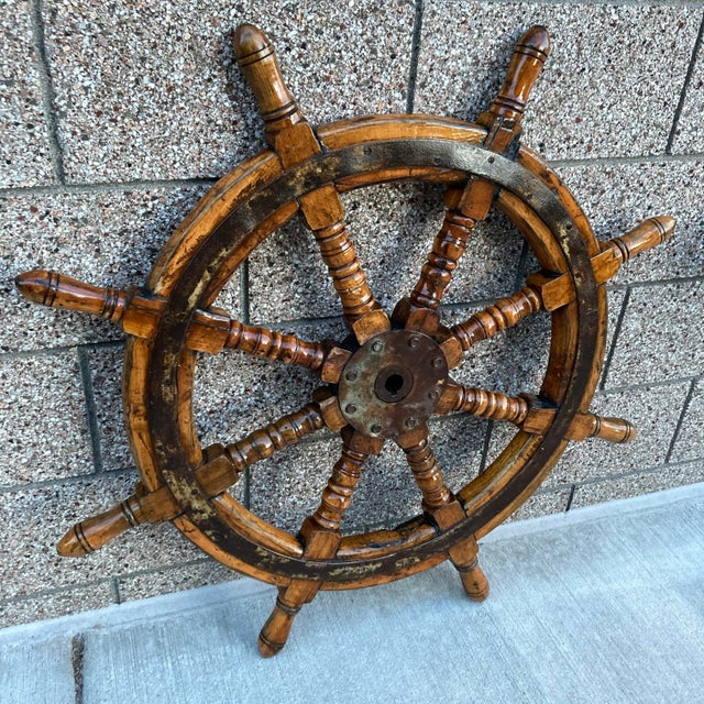Early 20th Century Ships Wheel For Sale - Image 9 of 13