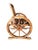 Rustic Southwestern Wooden Wagon Wheel Table and Chairs Set, 1960s For Sale - Image 3 of 7