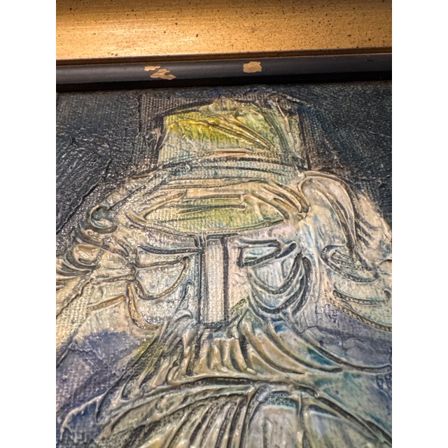 Mid-Century Modern 1950s Moshe Katz Painting For Sale - Image 3 of 4