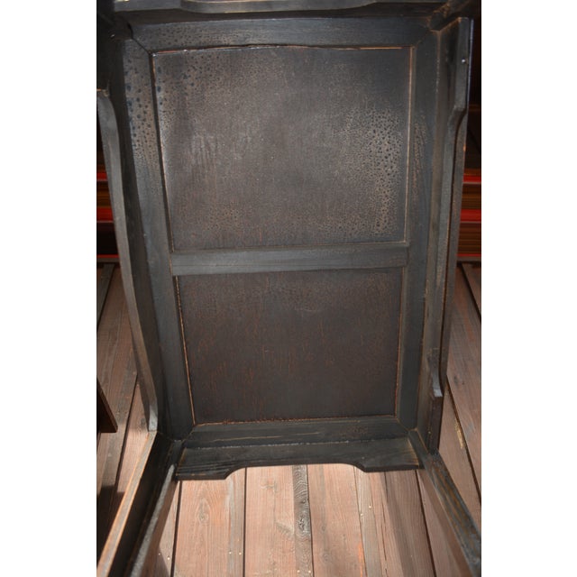 Arhaus Wooden Oriental High Back Ming Style Side Decorative Chair W/ Yoke Back For Sale - Image 16 of 18