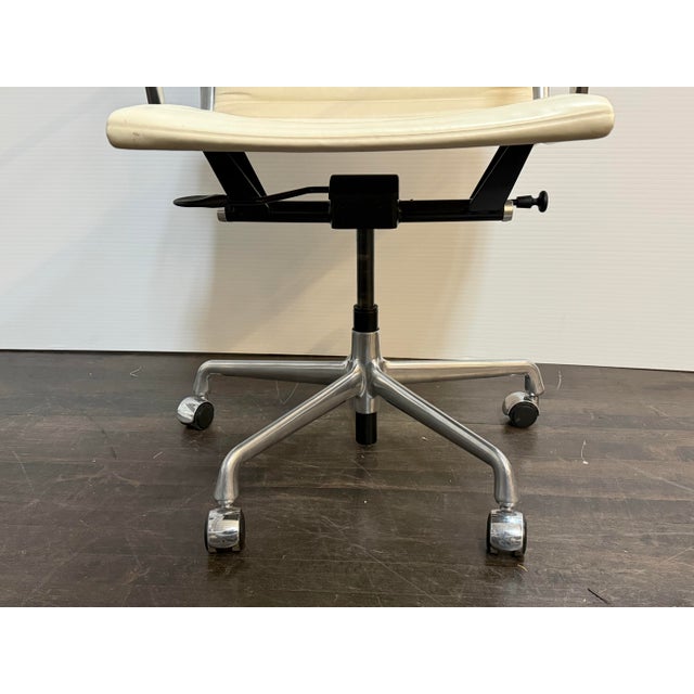 Charles + Ray Eames for Herman Miller Eames Aluminum Group Management Chair + Ottoman Set For Sale - Image 9 of 12