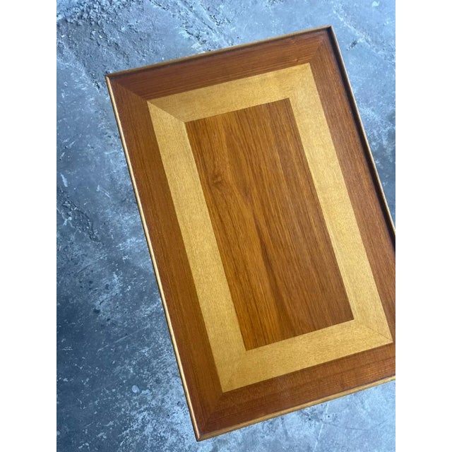 X-Shaped Leg Side Table For Sale - Image 9 of 13