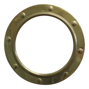 Brass Framed Convex Wall Mirror, 1940