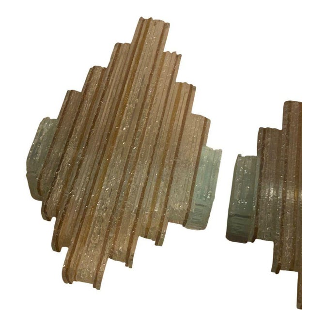 Poliarte 1970's Brutalist Murano Glass Sconces by Albano Poli for Poliarte For Sale - Image 4 of 6