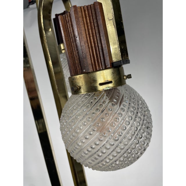 Vintage Italian Floor Lamp with Crystal Bowls, 1970s, 1960s For Sale - Image 12 of 13