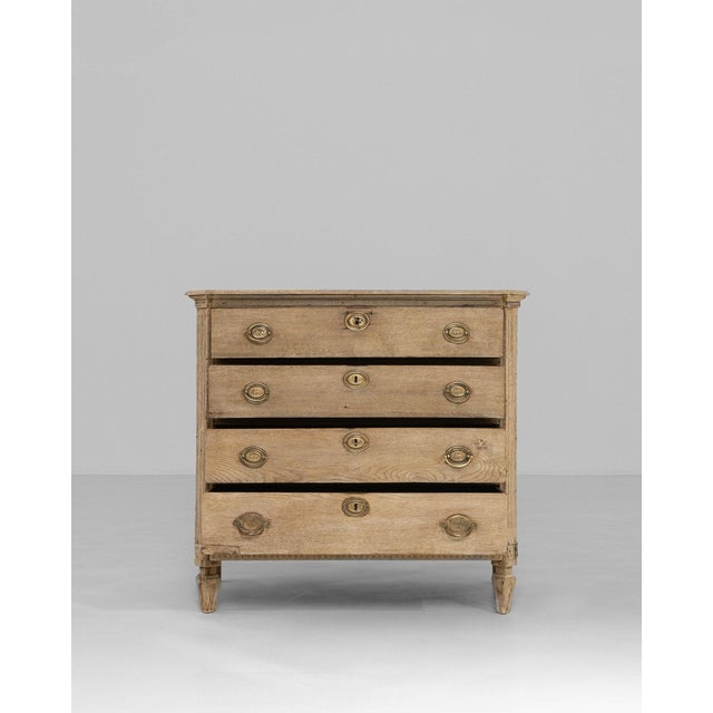 19th Century 19th Century Netherlands Traditional Tan Wood Chests of Drawers For Sale - Image 5 of 11