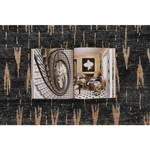 Contemporary Block Print Blue & Brown Natural Silk Rug by Rug & Kilim, India For Sale - Image 9 of 10