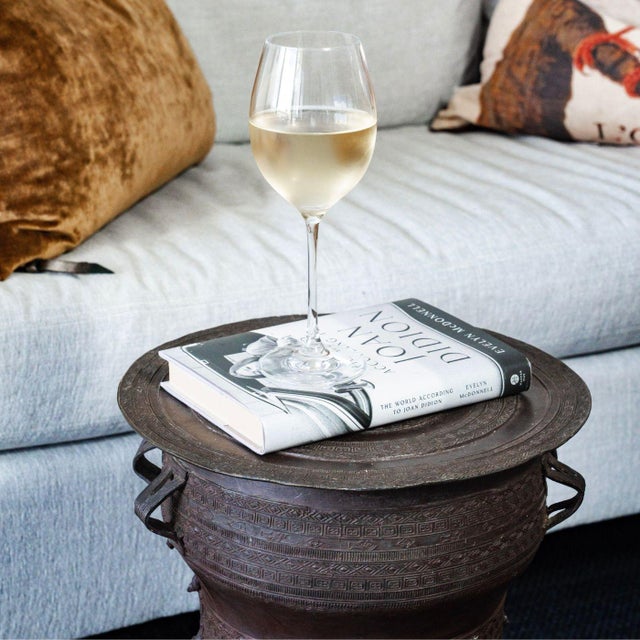 Mid 20th Century Mid 20th Century Southeast Asian Bronze Rain Drum Form Pedestal or Side For Sale - Image 5 of 8