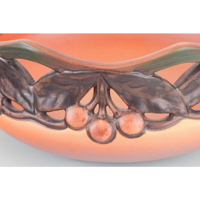 Ceramic Bowl with Openwork Rim and Relief of Fruits by Ipsens Enke, 1920s For Sale - Image 3 of 5