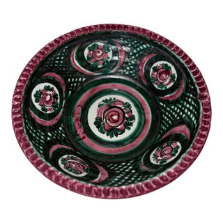 Mid-Century Hand-Painted Ceramic Bowl by Ulmer Keramik, Germany For Sale