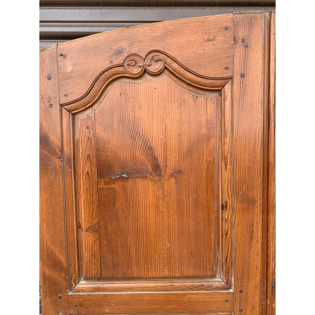Mid 18th Century 18th C Antique French Pine Armoire Doors - A Pair For Sale - Image 5 of 13