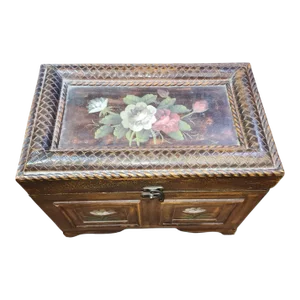 Vintage Handpainted Keepsake Chest