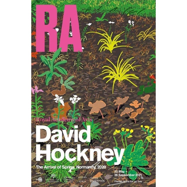 David Hockney Arrival of Spring Royal Academy London Museum Poster For Sale